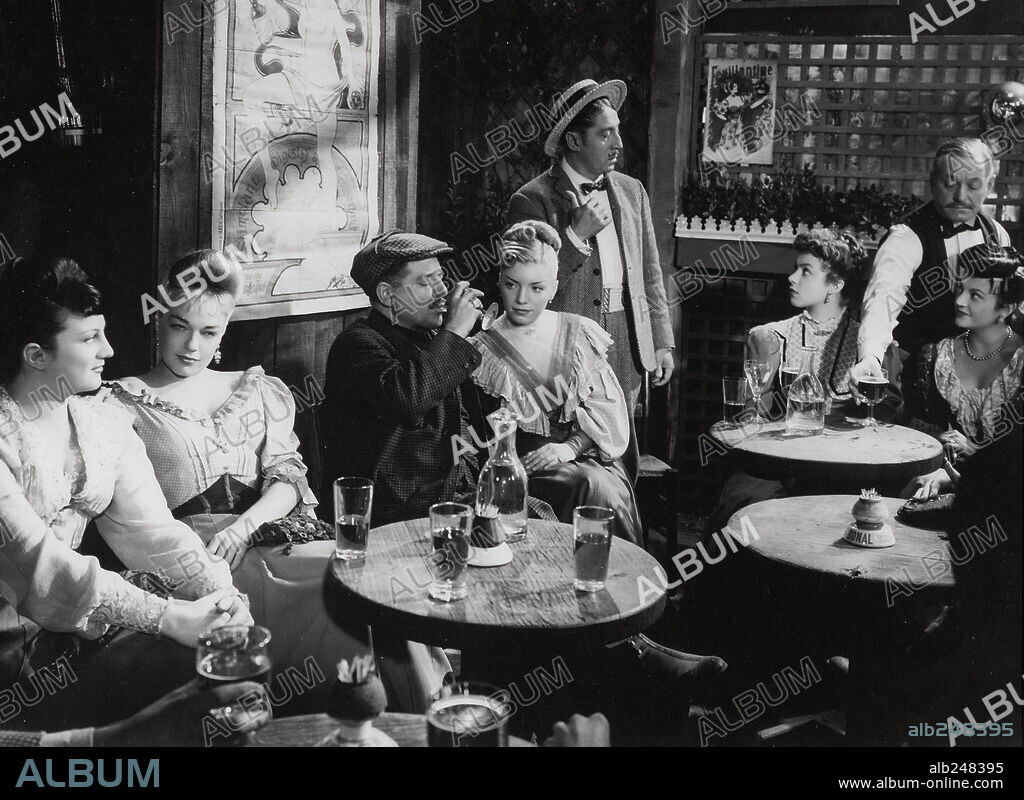 DOMINIQUE DAVRAY and SIMONE SIGNORET in GOLDEN HELMET, 1952 (CASQUE D'OR), directed by JACQUES BECKER. Copyright SPEVA FILMS/PARIS FILM.