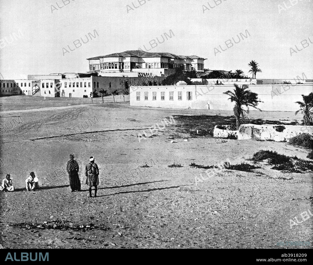 Palace and Harem, Alexandria, Egypt, 1893. The palace of the Pasha. Illustration from Portfolio of Photographs of Famous Cities, Scenes and Paintings, (The Werner Company, Chicago, c1893).