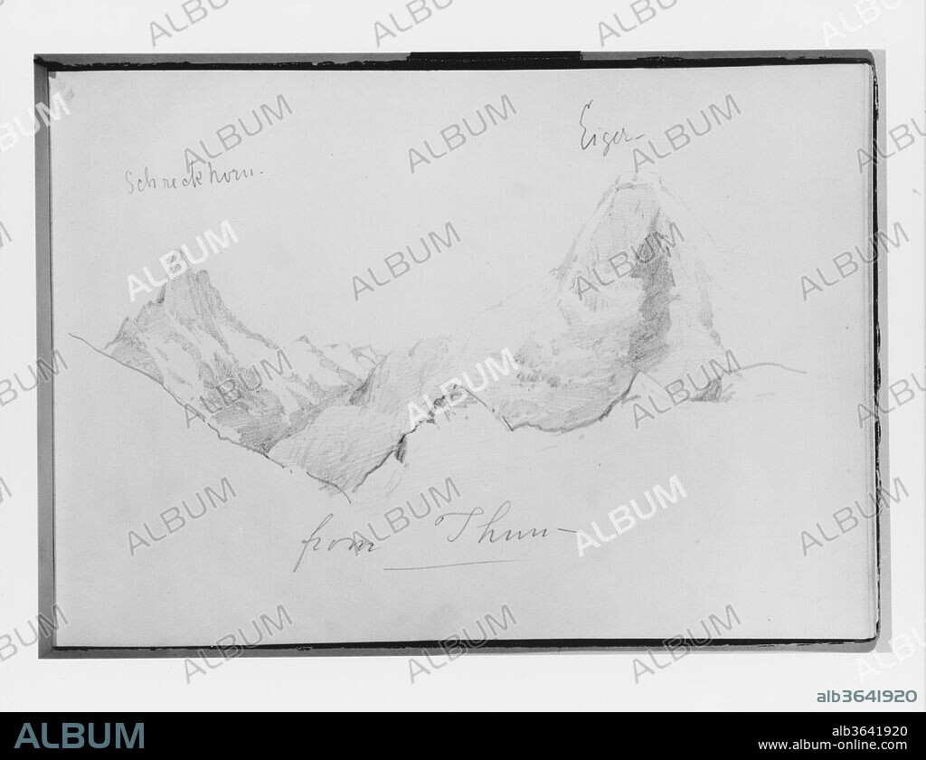 Switzerland 1870 Sketchbook. Artist: John Singer Sargent (American, Florence 1856-1925 London). Dimensions: Closed: 8 x 11 1/4 x 1/2 in. (20.3 x 28.6 x 1.3 cm)
Sheets: 8 x 11 1/8 in. (20.3 x 28.3 cm). Date: 1870.
This image represents one of forty-six drawings and watercolors in this sketchbook.