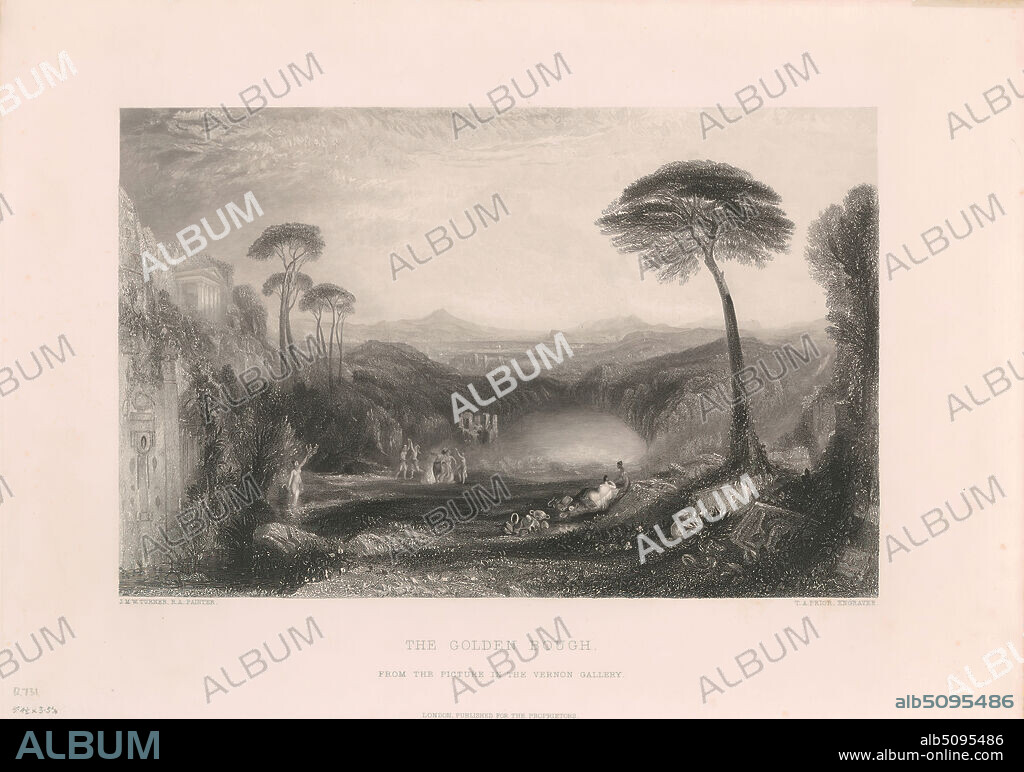 The Golden Bough, Thomas Abiel Prior, 18091886, British, after Joseph Mallord William Turner, 17751851, British, 1859-1879, Steel engraving.