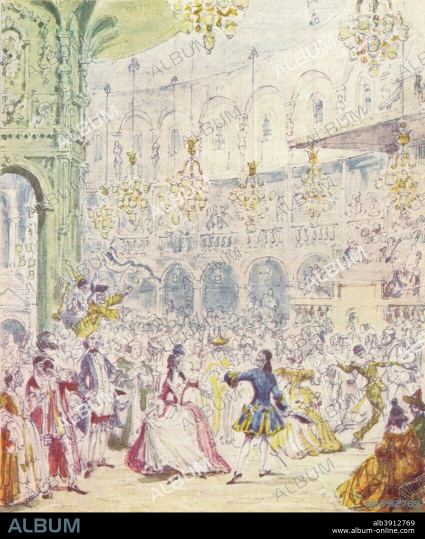 Randulph and Hilda dancing in the Rotunda at Ranelagh Gardens (a correct view of the place)', 1842. The Miser's Daughter: 12/20, Randulph and Hilda dancing in the Rotunda in Ranelagh Gardens'. The Miser's Daughter is a novel by William Harrison Ainsworth (18051882), published in 1842. After an original work by George Cruikshank (1792-1878). From The Connoisseur Vol. V by [Otto Limited, London, 1903].