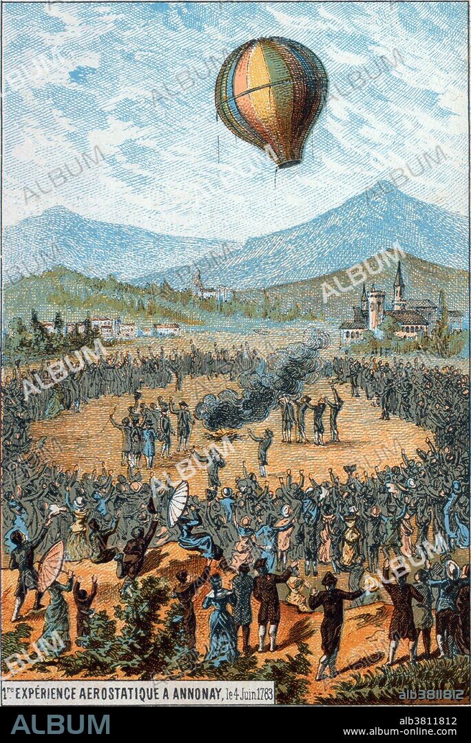 Joseph-Michel Montgolfier (August 26, 1740 - June 26, 1810) and Jacques-Ã‰tienne Montgolfier (January 6, 1745 - August 2, 1799) were the inventors of the MontgolfiÃ¨re-style hot air balloon, globe aÃ©rostatique. On June 4, 1783, they flew their craft in front of a group of dignitaries. Its flight covered 1.2 miles, lasted 10 minutes, and had an estimated altitude of 5,200-6,600 ft. The brothers succeeded in launching the first manned ascent, when Ã‰tienne made a tethered flight on October 15, 1783. Later, in December 1783, in recognition of their achievement, their father Pierre was elevated to the nobility and the hereditary appellation of de Montgolfier by King Louis XVI of France. At the time, the brothers believed they had discovered a new gas. However, in 1785, the buoyancy was shown to be caused by heated air, which is less dense than the surrounding atmosphere. The two brothers were honored by the French AcadÃ©mie des Sciences. During their careers, they published books on aeronautics, Joseph invented a calorimeter and the hydraulic ram, and Ã‰tienne developed a process for manufacturing vellum. Ã‰tienne died in 1799 at the age of 54. Joseph died in 1810 at the age of 69.