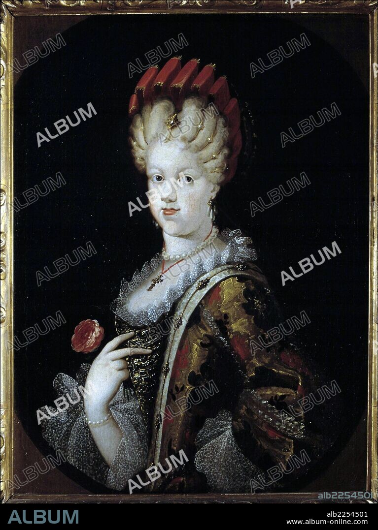 MARIA LUISA DE SABOYA. REINA DE ESPAÑA. 1688 - 1714. ESPOSA DE FELIPE V. OLEO DE MIGUEL JACINTO MELENDEZ. COLECCION PARTICULAR. MADRID.