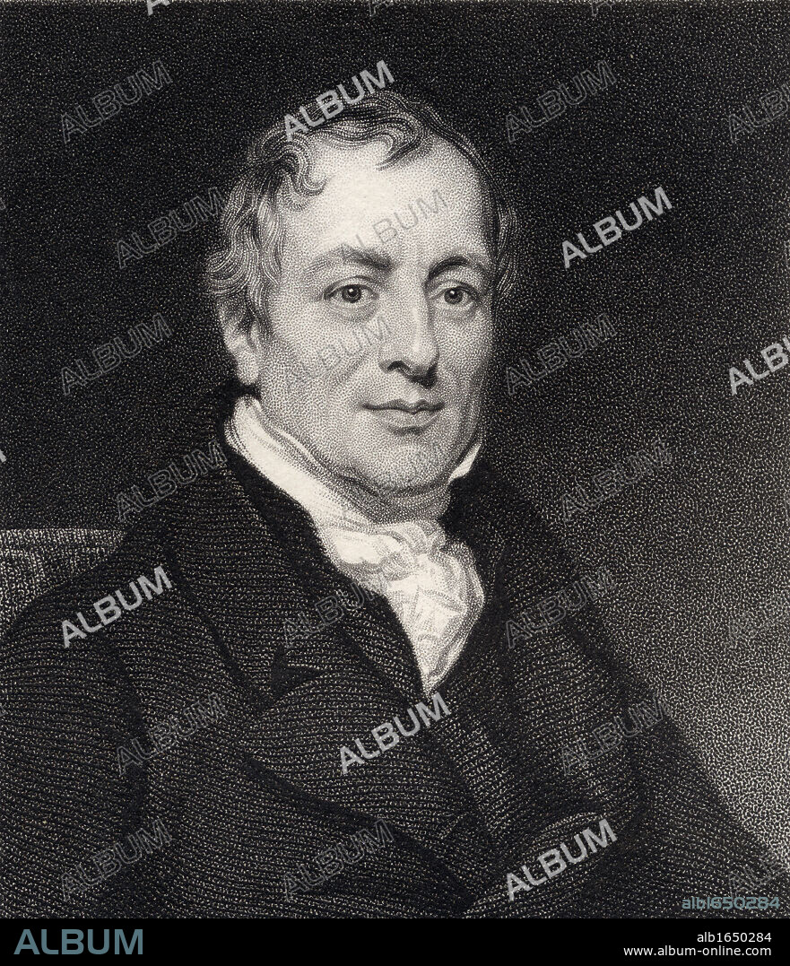 David Ricardo 1772-1823 English economist Engraved by W Holl from the book Historical Sketches of Statesmen published London 1843.