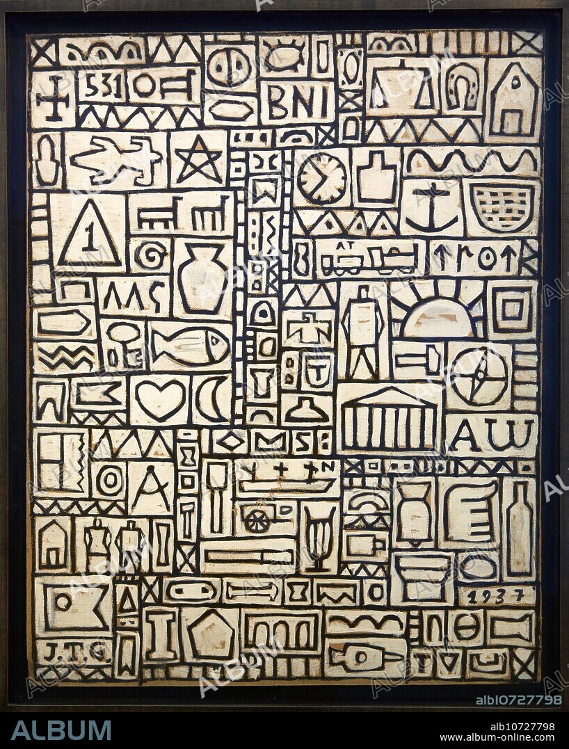 Composition universelle, 1937. Joaquin Torres-Garcia. Centre George Pompidou. Musee National d'Art Moderne. Paris. France.