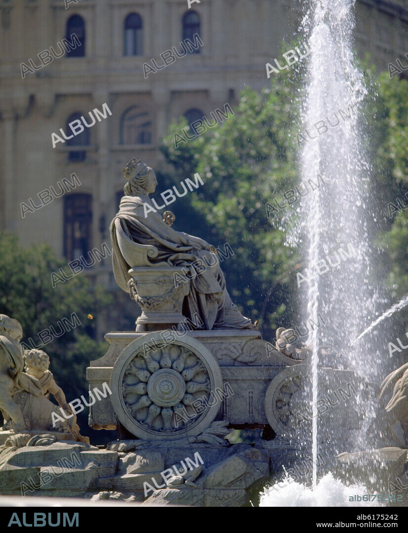 FRANCISCO GUTIERREZ ARRIBAS Y ROBERTO MICHEL. FUENTE DE CIBELES REALIZADA ENTRE 1777 Y 1782 SITUADA EN LA PLAZA QUE  LLEVA SU NOMBRE DESDE 1895.