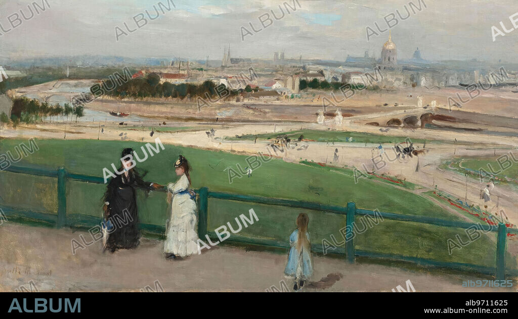 Berthe MORISOT/ View of Paris from the Trocadero, 1871-73. Oil on canvas. 46 × 81.6 cm.