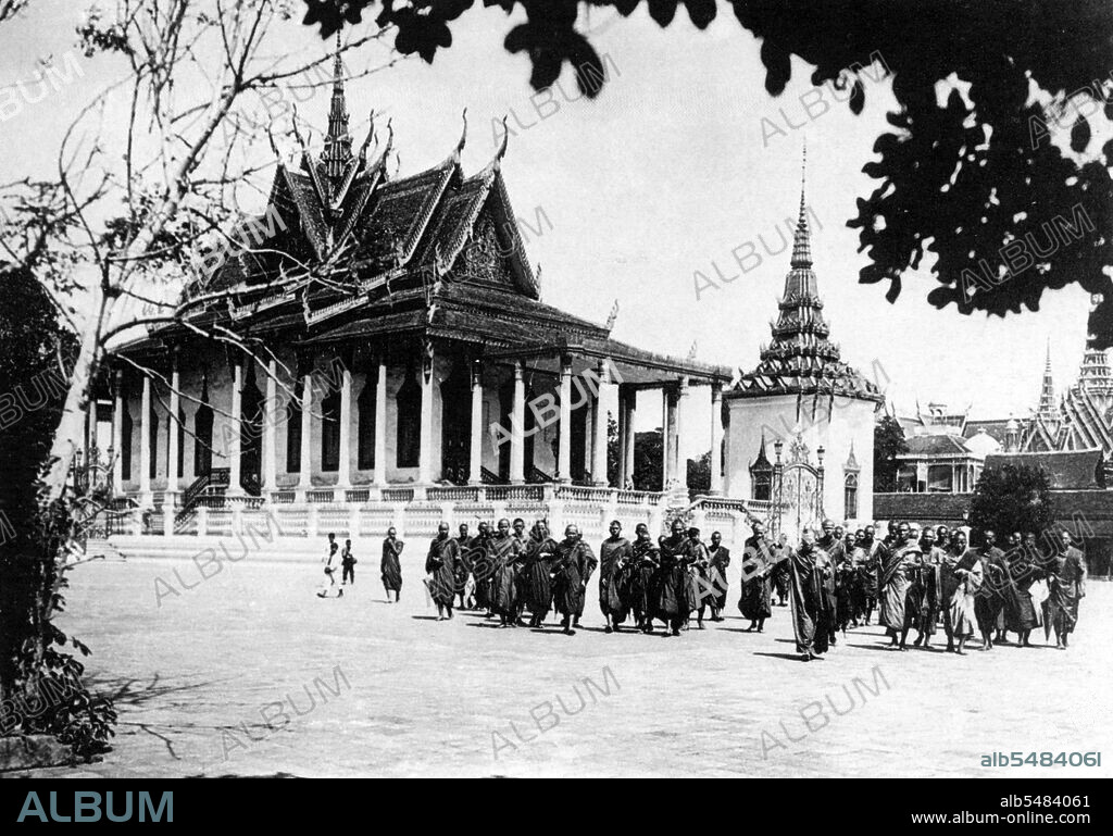The Silver Pagoda is located on the south side of the Royal Palace in Phnom Penh and is the official temple of the King of Cambodia. The temple's full official name is Preah Vihear Preah Keo Morakot, but is commonly referred to as Wat Preah Keo. Its main building houses many national treasures such as a small 17th-century baccarat crystal Buddha and a life-sized gold Maitreya Buddha decorated with 9,584 diamonds, the largest of which weighs 25 carats. During King Norodom Sihanouk's pre-Khmer Rouge reign, the Silver Pagoda was inlaid with more than 5,000 silver tiles and some of its outer facade was remodelled with Italian marble.