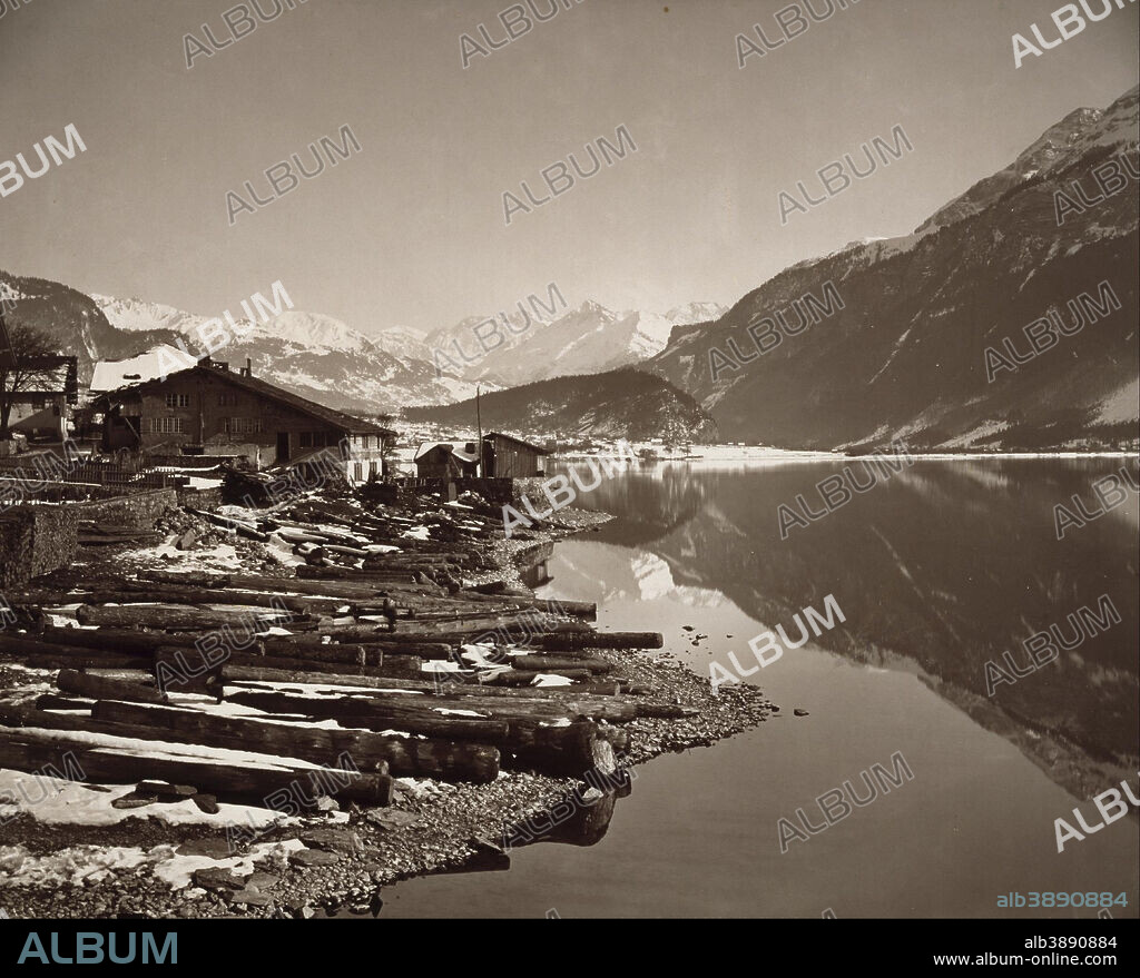 ADOLPHE BRAUN. Lac de Brienz. Date/Period: 1865/1875. Carbon print. Width: 48.7 cm. Height: 38.4 cm (sheet).
