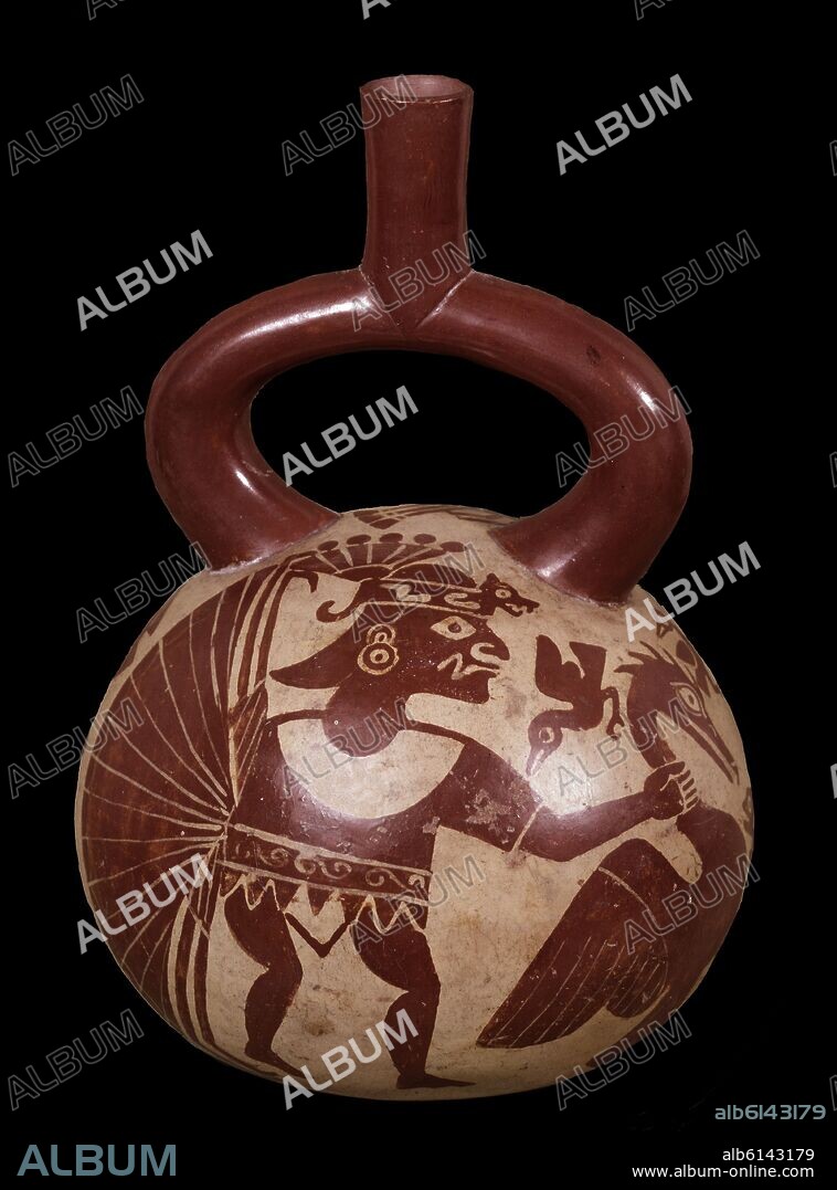 VASIJA PERUANA DE 21 CM DE ALTURA - ARTE PERUANO PRECOLOMBINO.