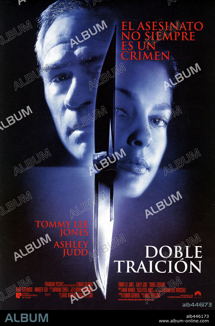 Poster de DOBLE TRAICIÓN, 1999 (DOUBLE JEOPARDY), dirigida por BRUCE BERESFORD.