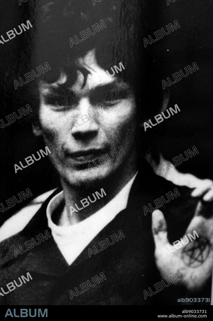 Photograph of Richard Ramirez (Nightstalker). Ricardo Leyva Munoz Ramirez (1960-2013) an American serial killer, rapist, and burglar.