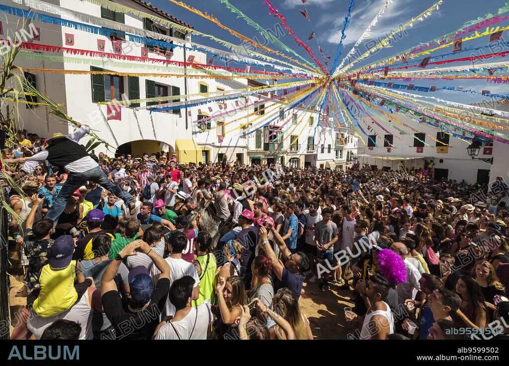parodia de Jaleo, Jaleo d'Ases, fiestas de Sant Bartomeu, Ferreries, Menorca, balearic islands, Spain.