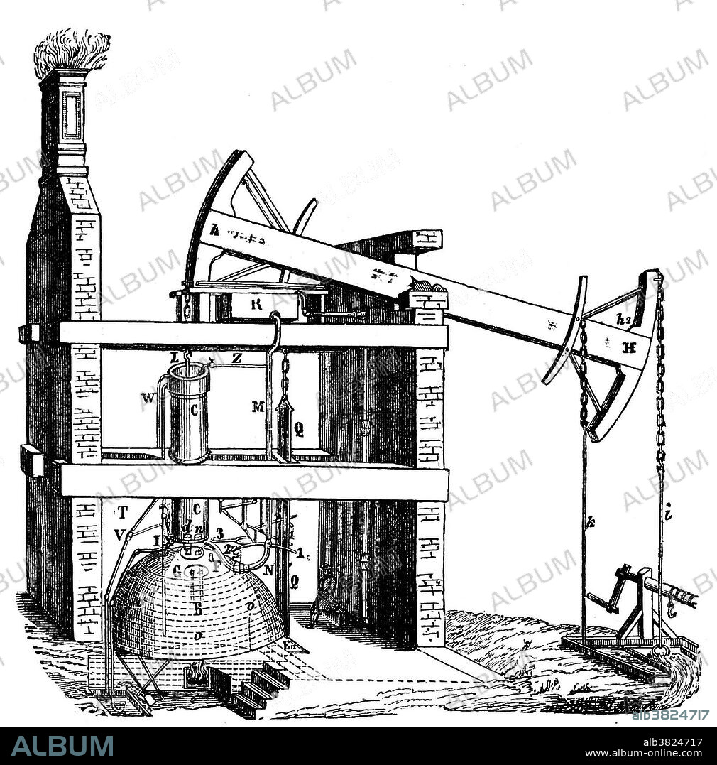 The atmospheric engine invented by Thomas Newcomen in 1712, often referred to simply as a Newcomen engine, was the first practical device to harness the power of steam to produce mechanical work. Newcomen engines were used throughout Britain and Europe, principally to pump water out of mines, starting in the early 18th century. James Watt's later Watt steam engine was an improved version of the Newcomen engine. As a result, Watt is today better known than Newcomen in relation to the origin of the steam engine. Thomas Newcomen (February 1664 - August 5, 1729) was an English inventor, ironmonger by trade and a Baptist lay preacher by calling.