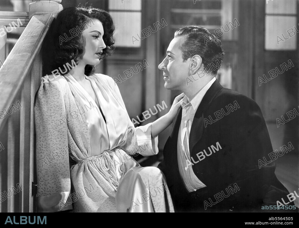 AVA GARDNER and GEORGE RAFT in WHISTLE STOP, 1946, directed by LEONIDE MOGUY. Copyright UNITED ARTISTS.