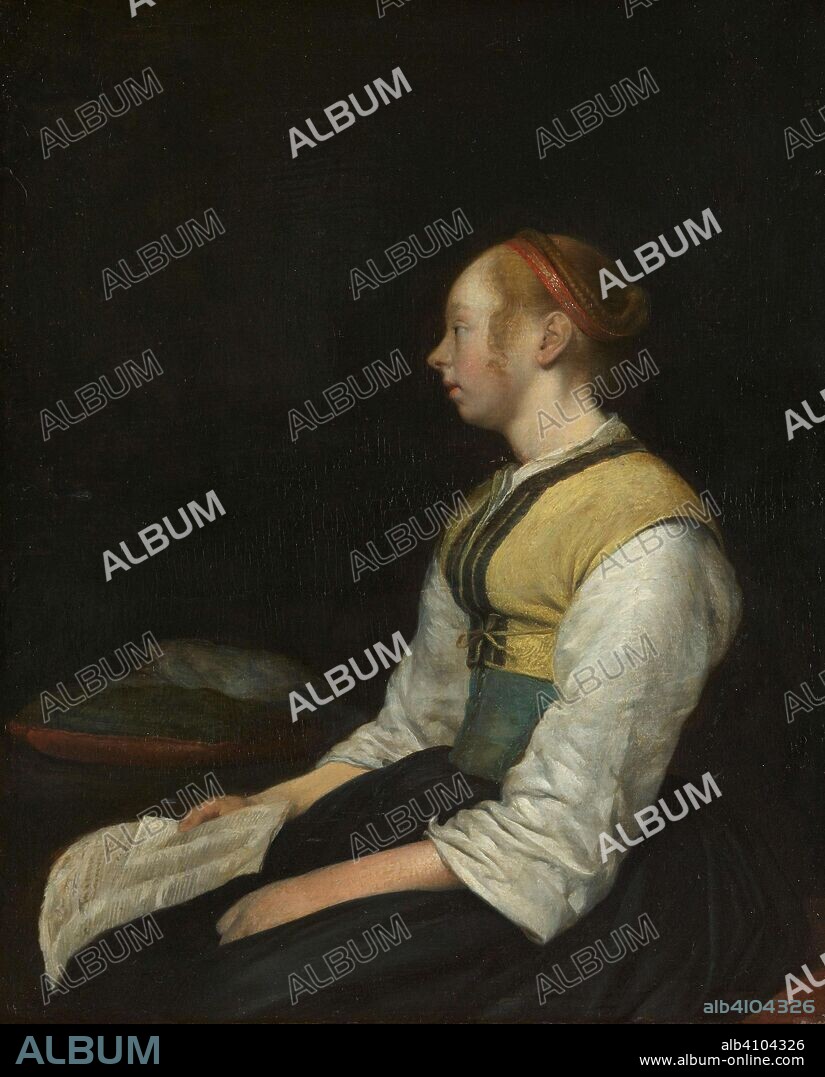 GERARD TER BORCH (II). Seated Girl in Peasant Costume. Seated Girl in Peasant Costume. Probably Gesina (1631-1690), the Painters Half-Sister. Dating: c. 1650 - c. 1660. Measurements: h 28 cm × w 23 cm.