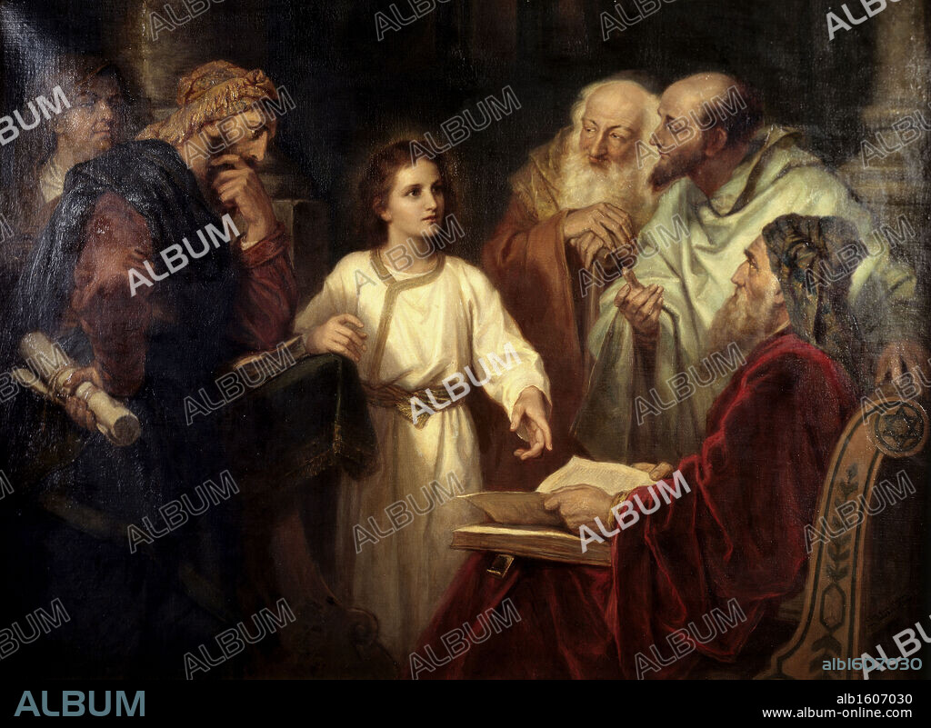 Christ in the Temple at 12   Heinrich Hoffmann (1824-1911 /German).