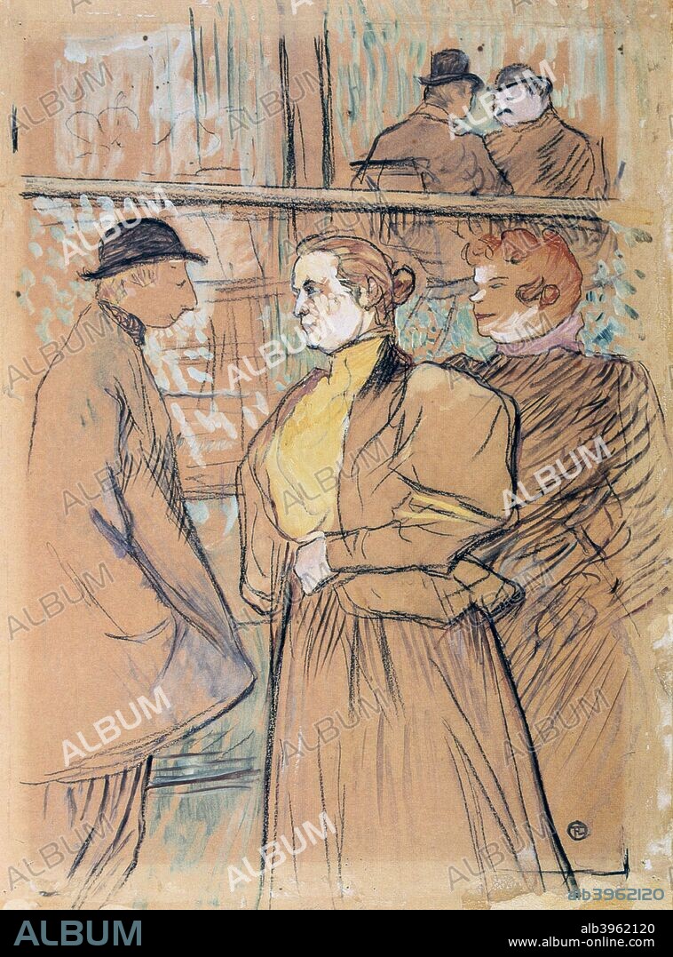 'In the Moulin Rouge', 19th century. From the collection of the Museum of Fine Art, Budapest, Hungary.