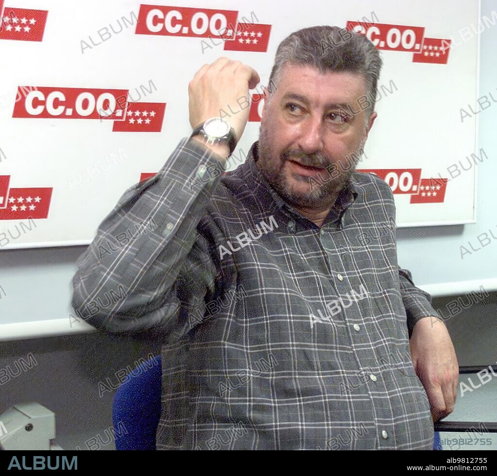 13 marzo 1993. Madrid...14..3..01...Rueda de prensa de Jose Maria Fidalgo, secretario general de Comisiones Obreras.Ccoo..Foto Jordi Romeu...Archdc.