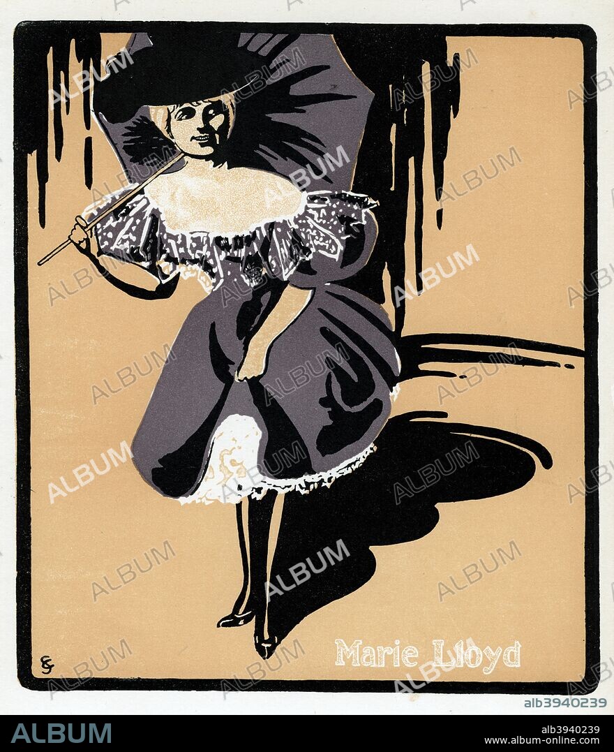 Marie Lloyd (1870-1922), English music hall singer, late 19th century.