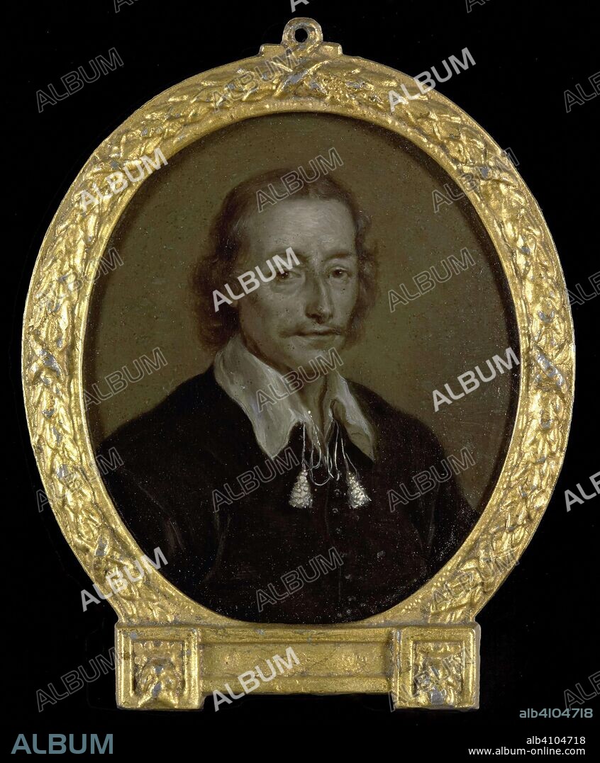 JAN MAURITS QUINKHARD. Portrait of Jacob Jacobsz Steendam, Poet and Historian in Amsterdam, New Amsterdam and Batavia. Dating: 1732 - 1771. Measurements: h 11 cm × w 9.5 cm; h 13.5 cm × w 10.8 cm; h 34.8 cm × w 17 cm × d 2 cm.