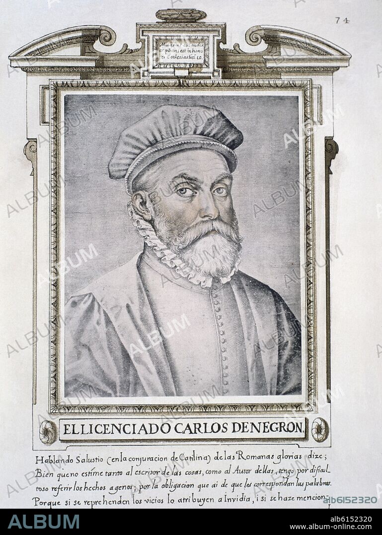FRANCISCO PACHECO. CARLOS DE NEGRON - LIBRO DE RETRATOS DE ILUSTRES Y MEMORABLES VARONES - 1599.