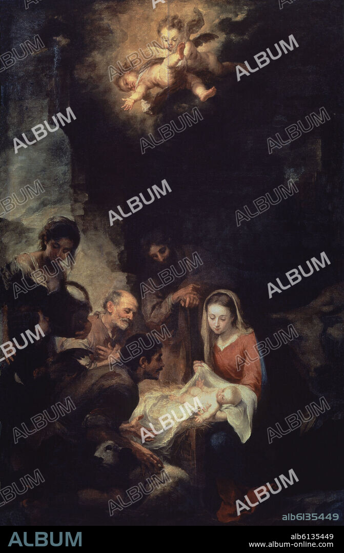 BARTOLOMÉ ESTEBAN MURILLO. ADORACION DE LOS PASTORES.