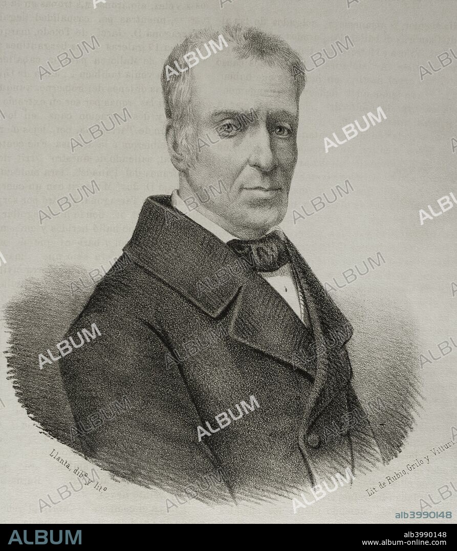 Juan Antonio Rivera (Madrid, 1779-Madrid, 1860). Pintor español del Neoclasicismo. Dibujo por Llanta. Litografía. Crónica General de España, Historia Ilustrada y Descriptiva de sus Provincias. Cataluña, 1866. Biblioteca Histórico Militar de Barcelona. Cataluña, España.