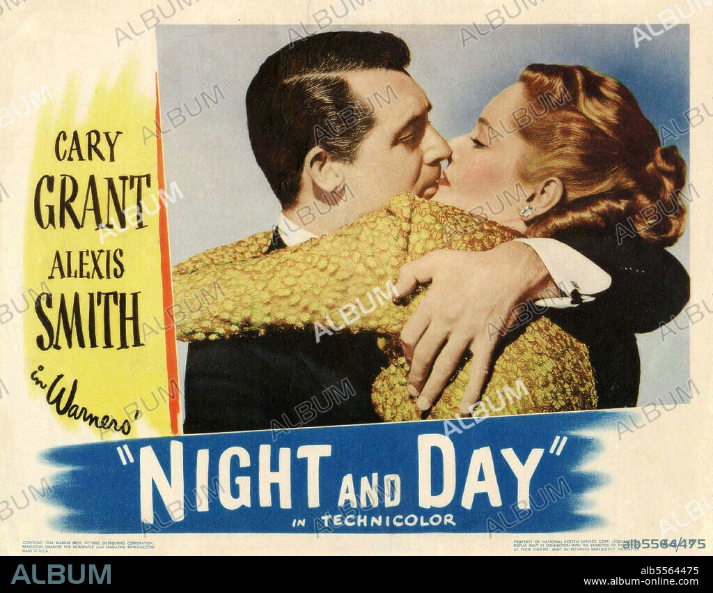 ALEXIS SMITH y CARY GRANT en NOCHE Y DÍA, 1946 (NIGHT AND DAY), dirigida por MICHAEL CURTIZ. Copyright WARNER BROTHERS.