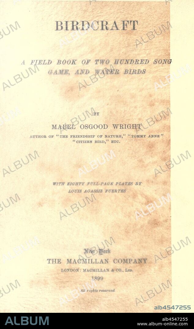 Birdcraft; a field book of two hundred song, game, and water birds : Wright, Mabel Osgood, 1859-1934.