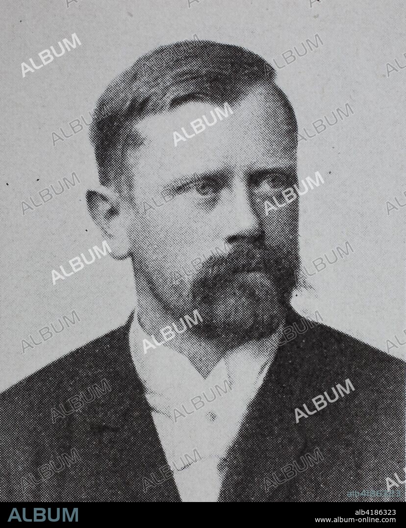 Max von Gruber, 1853 - 1627, Austrian scientist studying the hygiene and the sexual life, historical image or illustration, published 1890, digital improved.