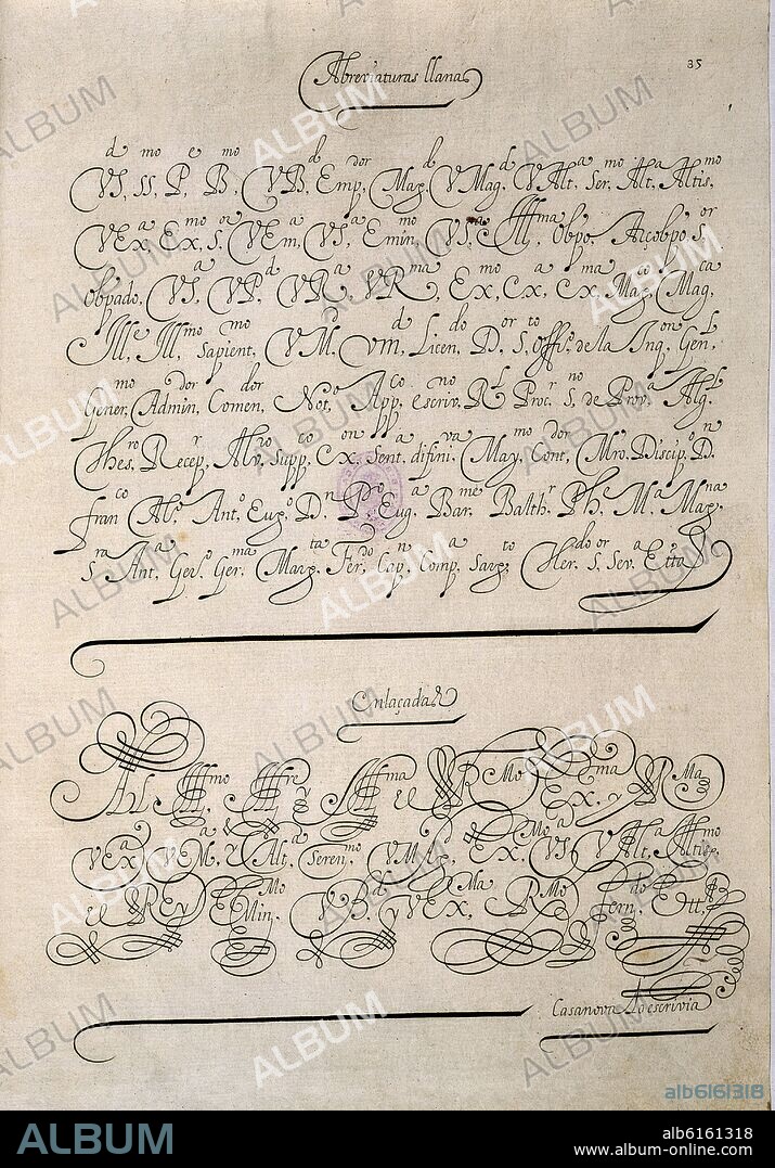 JOSE CASANOVA (1613-1692). ARTE DE ESCRIBIR DE TODAS FORMAS-ABREV LLANAS.