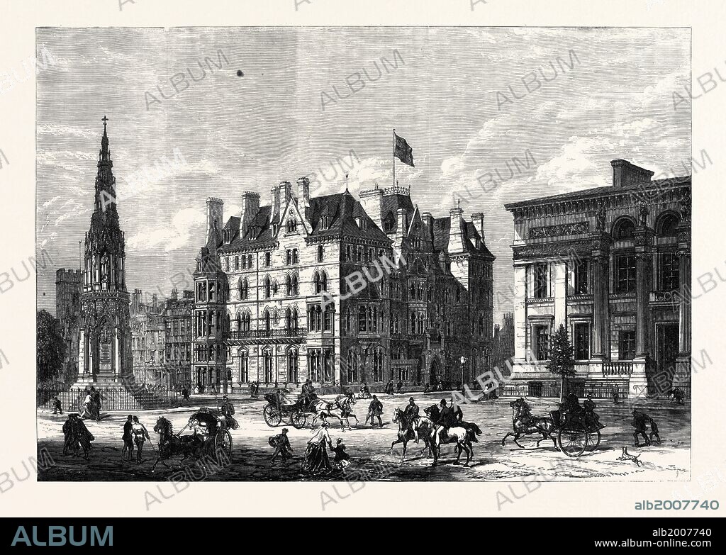 THE MARTYRS' MEMORIAL, TAYLOR INSTITUTION, AND RANDOLPH HOTEL, OXFORD, 1868.