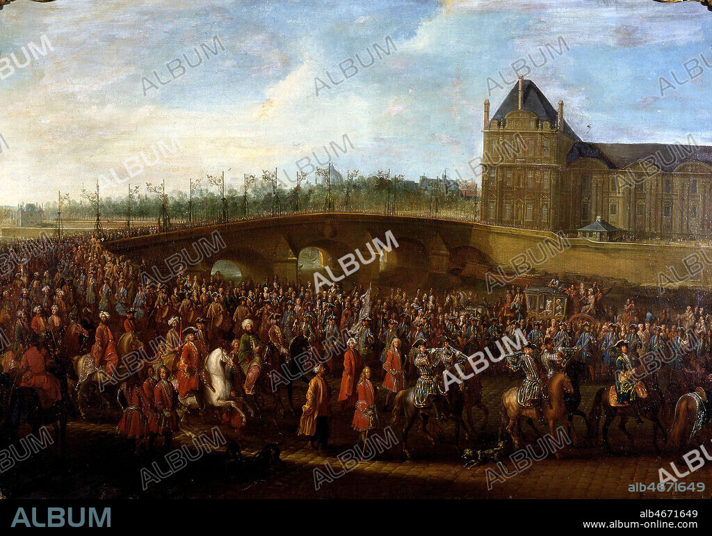 Peinture de Pierre Denis MARTIN (1633-1742) intitulee: 'Sortie de l'ambassadeur MEHEMET EFFENDI de l'audience accordee par le roi le 21 mars 1721' Musee Carnavalet. Credit: Collection Bouquignaud/KHARBINE-TAPABOR.
