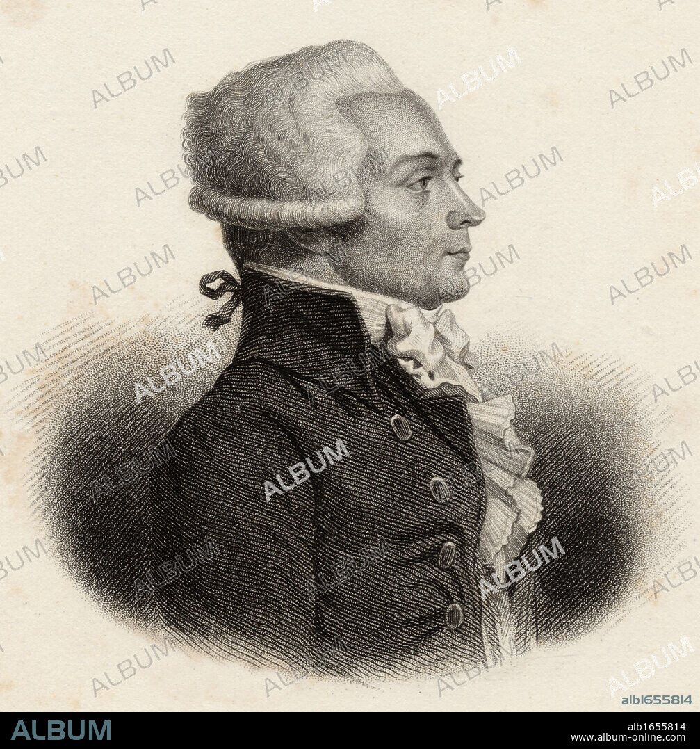 Maximilien Robespierre,1758-1794. Jacobin leader during French Revolution. 19th century print engraved by Freeman.