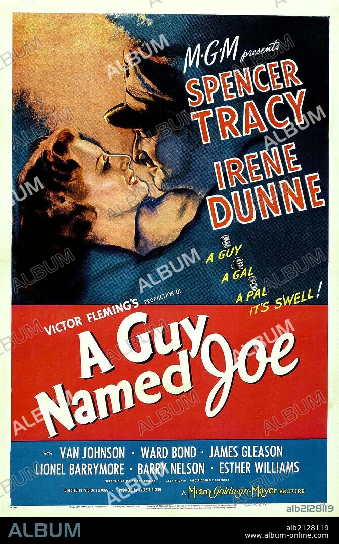 Poster of A GUY NAMED JOE, 1943, directed by VICTOR FLEMING. Copyright M.G.M.