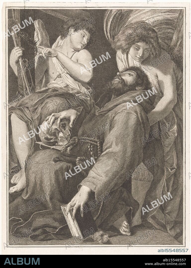 Basan, Pierre François, Caravaggio, France, Death of St. Francis, verso - stamped, Numbered 29 at the bottom., print, prints, height 460 mm, width 319 mm, French, 1723-10-23 - 1797-01-12, print maker, printmaker, 1733 - 1797, paper, papier, engraving, engraving (printing process), Italian, 1571 - 1610-07-18, after, after painting by, Publication (Event), Publication, publisher.