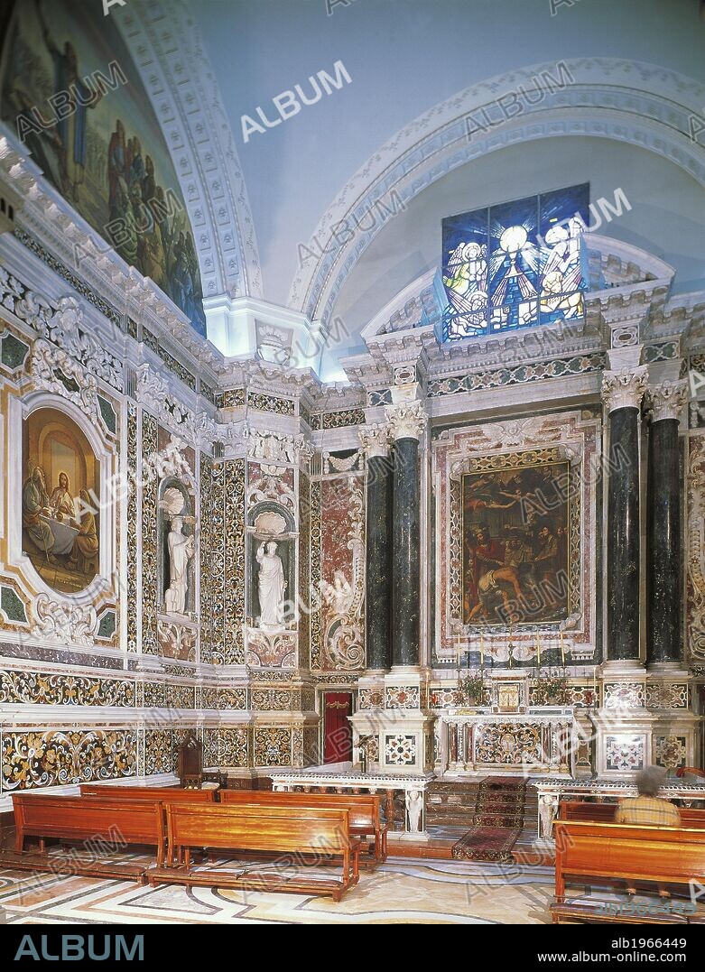 Baroque chapel, interior of Reggio Calabria cathedral, Calabria, Italy, 20th century.