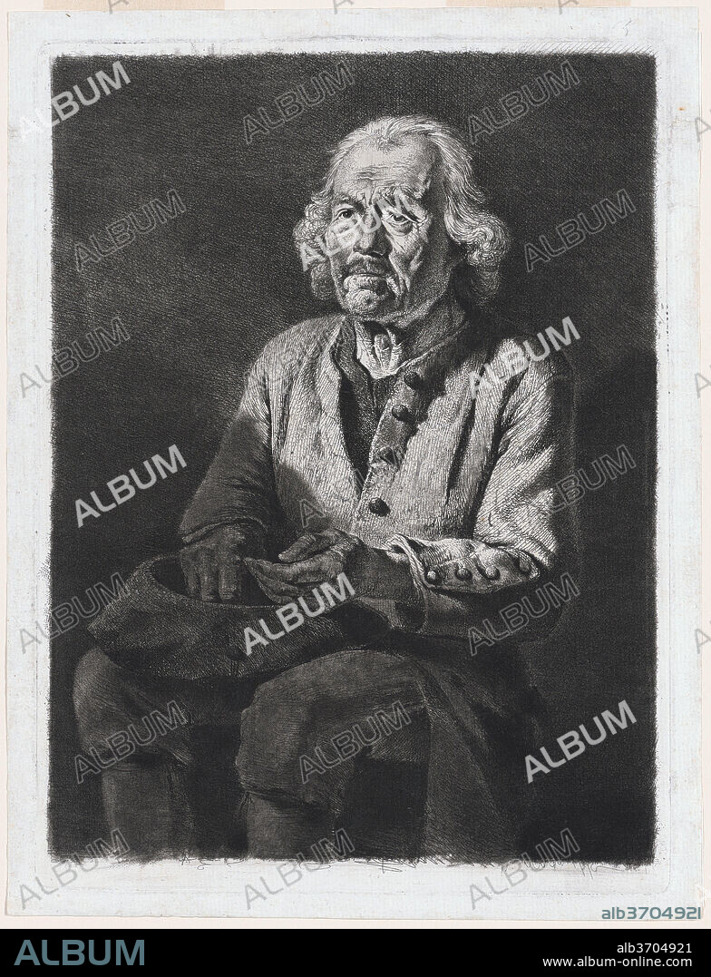 JEAN-JACQUES DE BOISSIEU. Old Gérard, Peasant from Chasselay. Dated: 1772. Dimensions: plate: 28.1 × 21.1 cm (11 1/16 × 8 5/16 in.)  sheet: 30 × 23.1 cm (11 13/16 × 9 1/8 in.). Medium: etching and roulette on laid paper.
