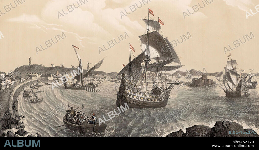 Departure of the fleet of García Jofre de Loaísa from the port of A Coruña on July 24, 1525.