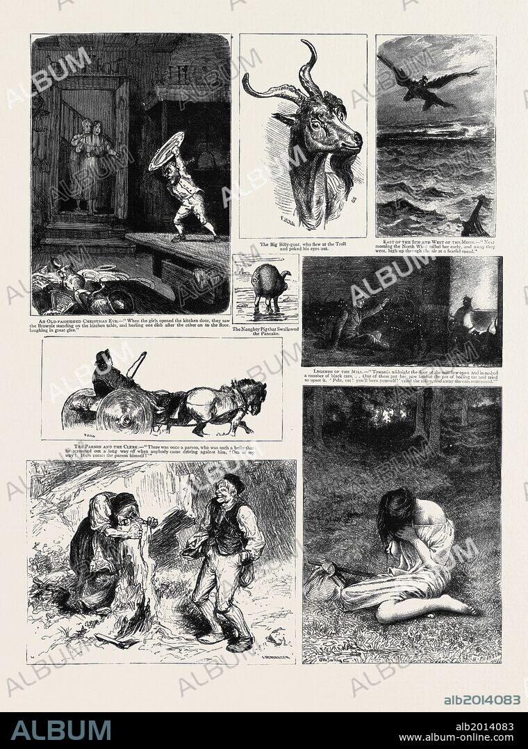 ROUND THE YULE LOG: NORWEGIAN FOLK AND FAIRY TALES: LEGENDS OF THE MILL; EAST OF THE SUN AND WEST OF THE MOON; AN OLD-FASHIONED CHRISTMAS EVE; THE PARSON AND THE CLERK; ASHIEPATTLE AND THE KING'S HARES.