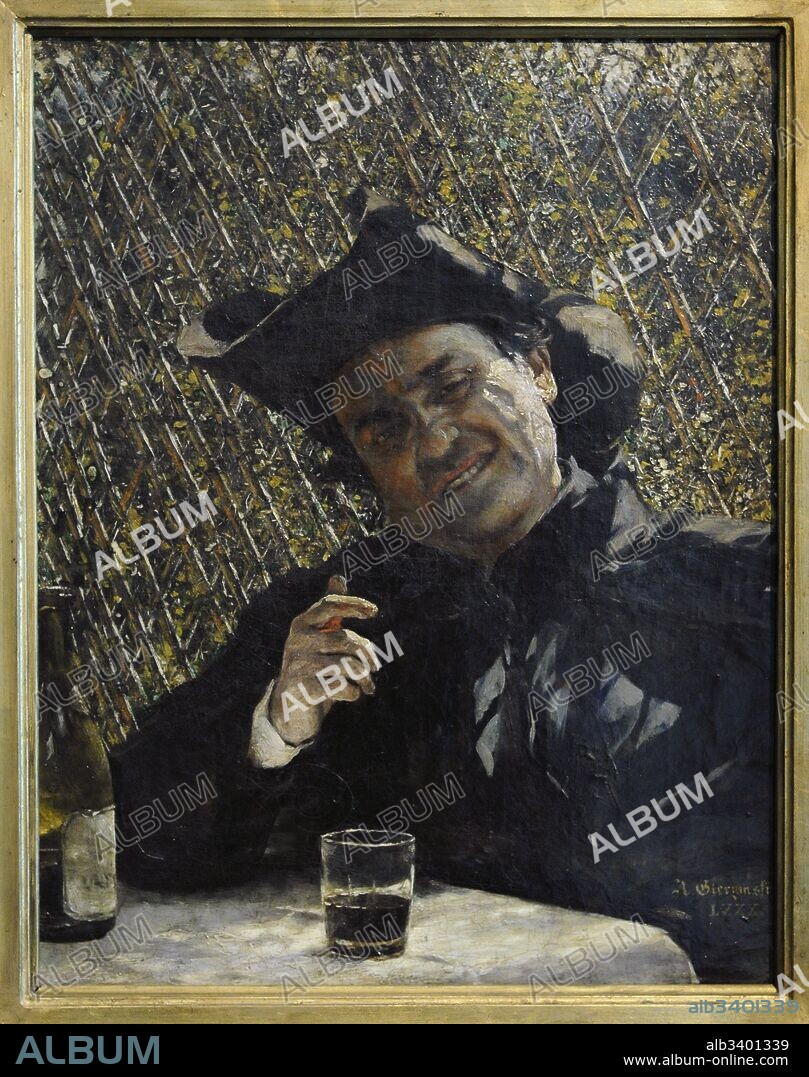 Aleksander Gierymski (1850-1901). Polish painter. Priest Drinking Wine. Study for Summerhouse, 1880. Silesian Museum. Katowice, Poland.