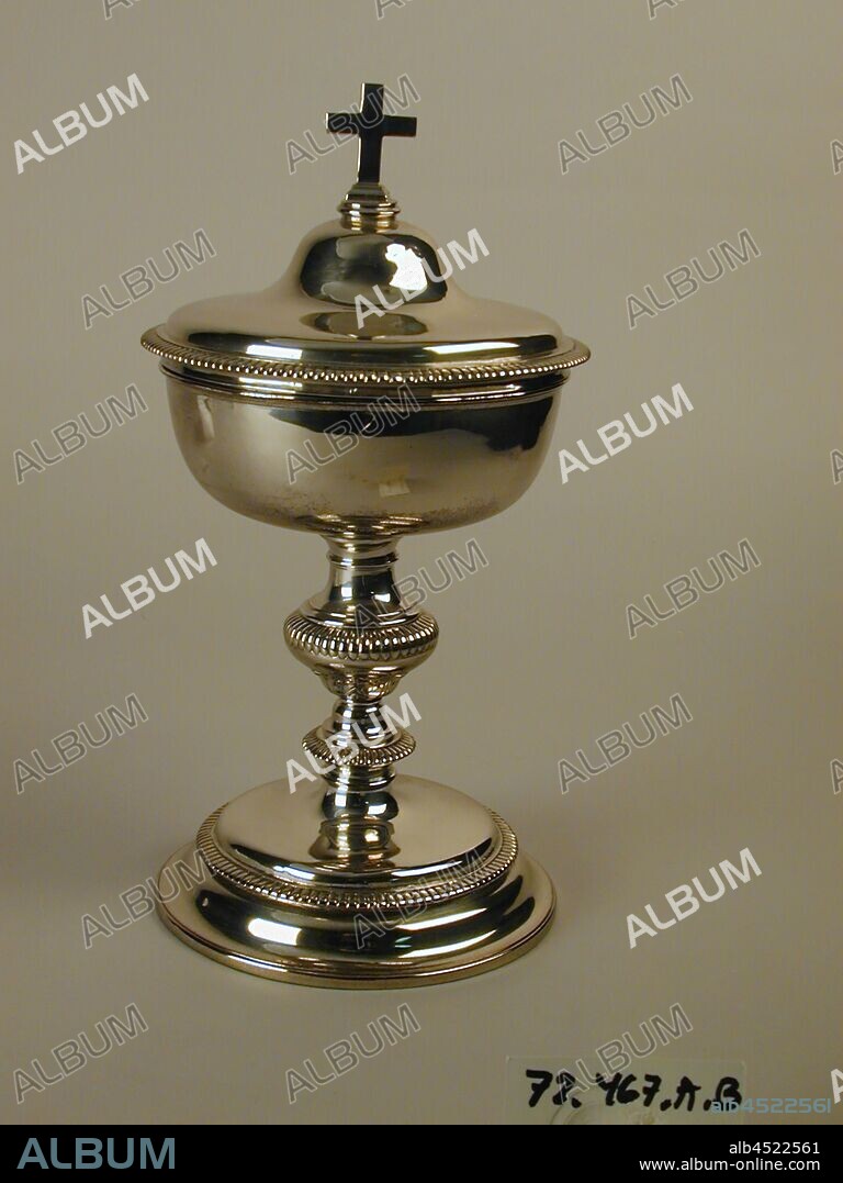 Robert Cruickshank, Canadian, active 1774 - 1809, Guillaume Loir, French, active 1716 - 1769, Ciborium, ca. 1790, silver, Overall: 9 1/2 inches × 5 inches (24.1 × 12.7 cm).