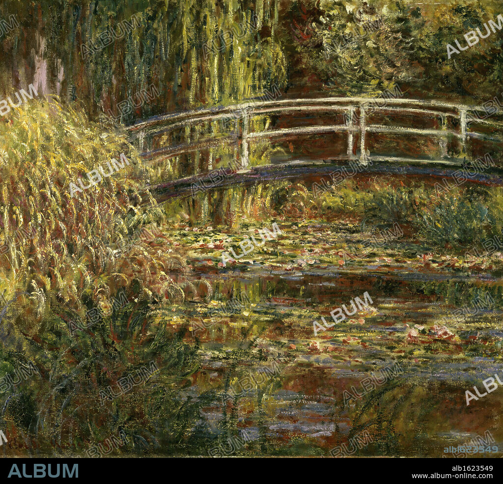 The Pond with Water Lilies: Pink Harmony  (Le Bassin aux Nympheas: Harmonie Ros)  1900  Claude Monet (1840-1926/French)  Musee d Orsay, Paris.