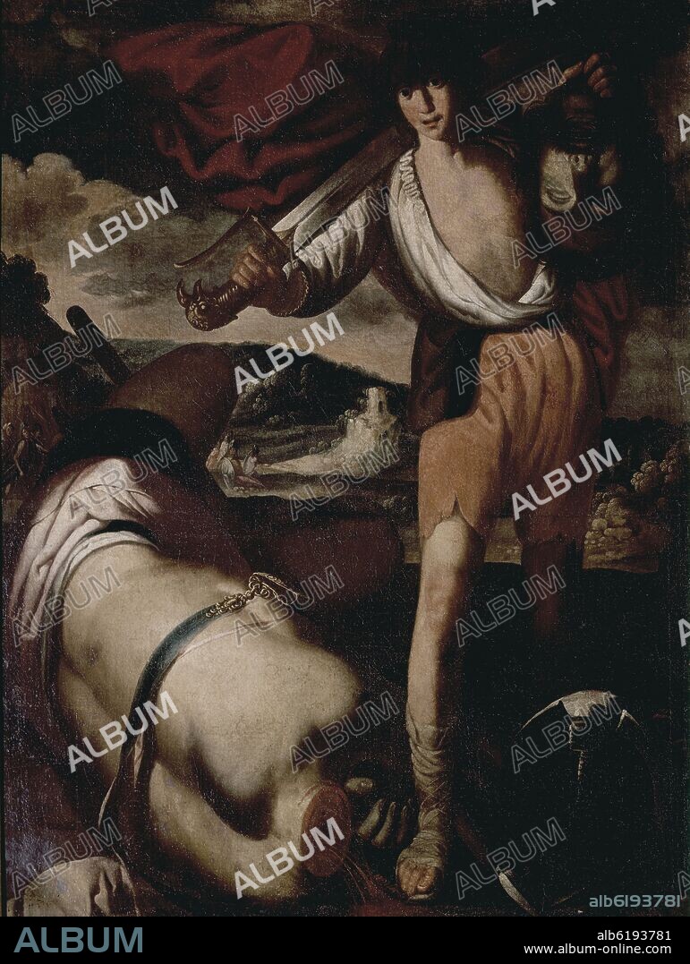 JUAN LUIS ZAMBRANO (1598-1639). 'David with the Head of Goliath', c. 1630, Oil on canvas, 142 x 135 cm.