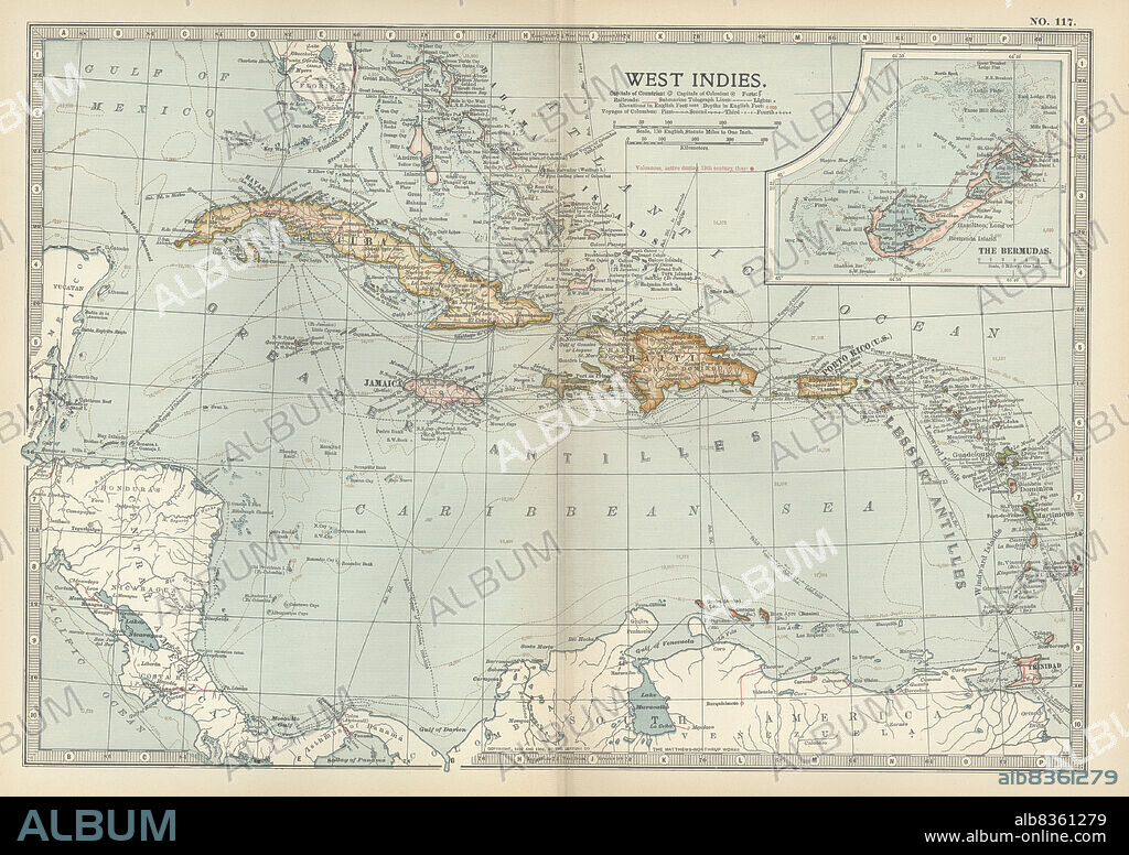 Map of the West Indies.