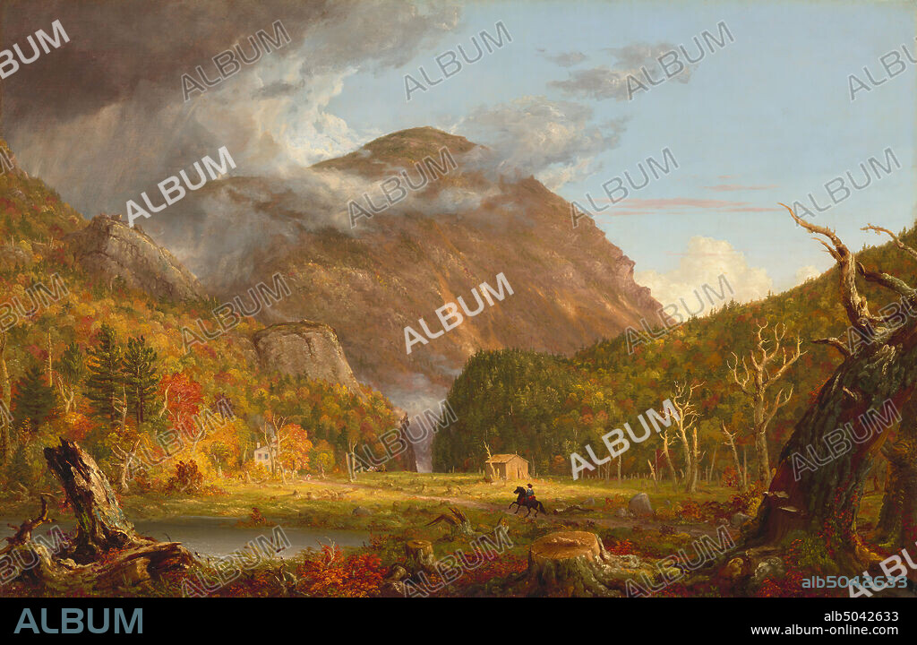 Thomas Cole, (artist), American, 1801 - 1848, A View of the Mountain Pass Called the Notch of the White Mountains (Crawford Notch), 1839, oil on canvas, overall: 102 x 155.8 cm (40 3/16 x 61 5/16 in.), framed: 135.9 x 189.6 x 14 cm (53 1/2 x 74 5/8 x 5 1/2 in.).