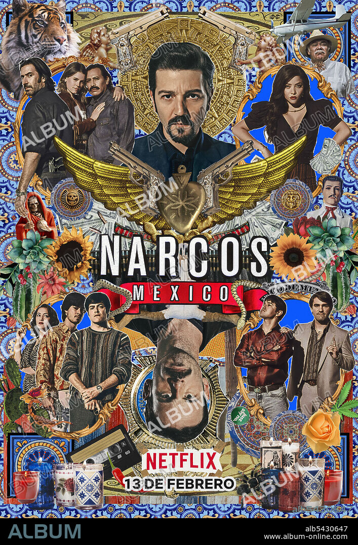 Affiche de NARCOS: MEXICO, 2018, réalisé par ALEJANDRA MARQUEZ ABELLA, AMAT ESCALANTE, ANDRES BAIZ, JOSEF KUBOTA WLADYKA, LUIS ORTEGA et WAGNER MOURA. Copyright Gaumont Télévision / Netflix.