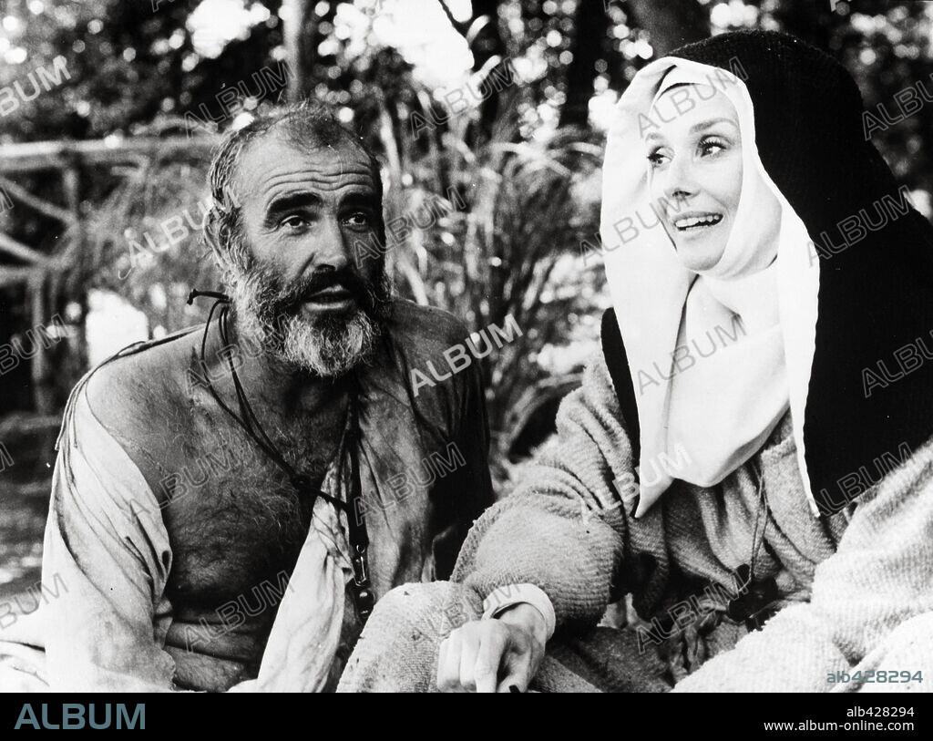 AUDREY HEPBURN and SEAN CONNERY in ROBIN AND MARIAN, 1976, directed by RICHARD LESTER. Copyright COLUMBIA PICTURES.