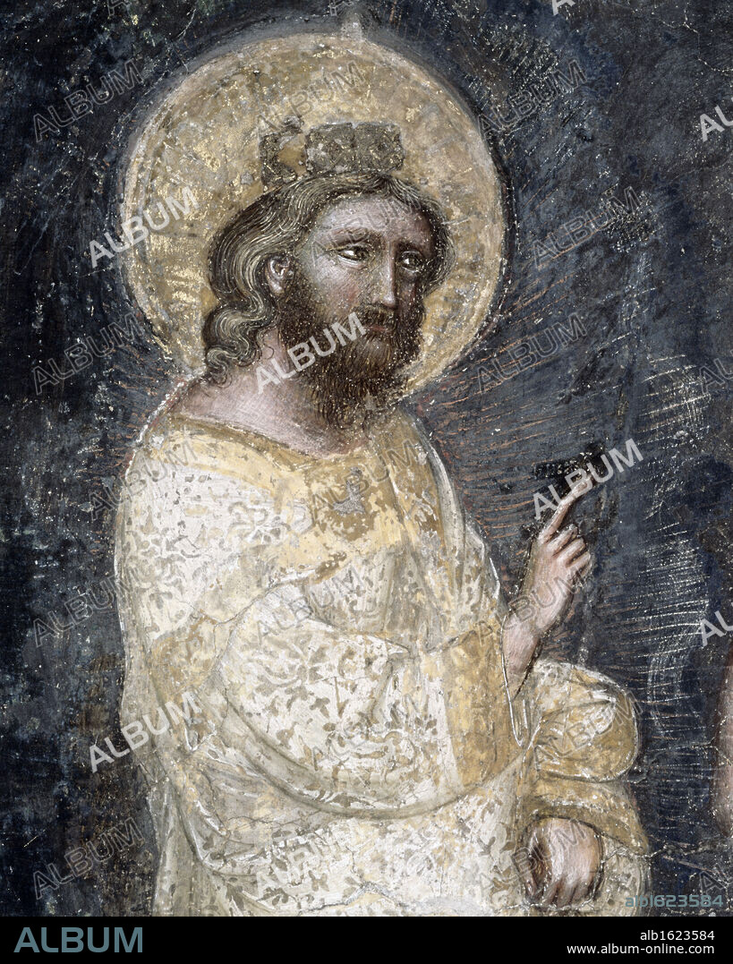 God The Father  Detail From The Expulsion  Guariento di Arpo (ca.1338-ca.1378/Italian)  Accademia Pattavina, Padua, Italy.